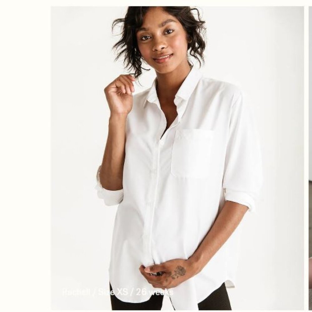 Storq Maternity Easy Button Up Shirt Size 2